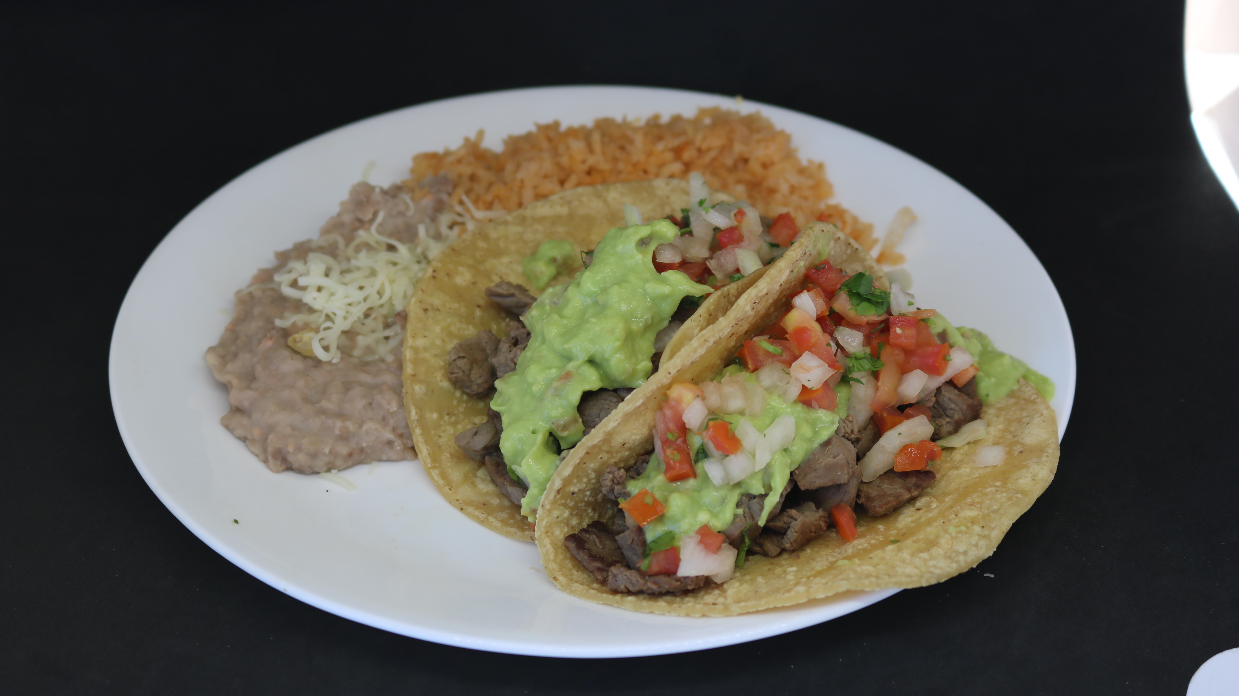 Order #8 Two Carne Asada Tacos food online from Albertaco's Mexican Food Inc store, Cypress on bringmethat.com