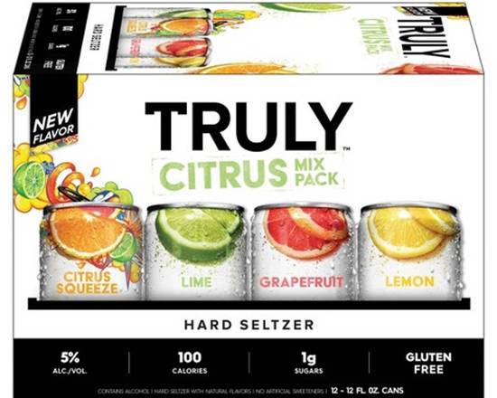 Order Truly Citrus Variety, 12pk-12oz can beer (5% ABV) food online from Samco Food Store store, Bakersfield on bringmethat.com