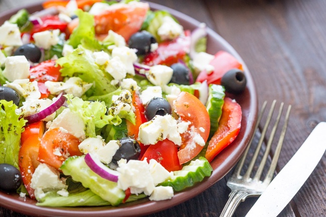 Order Greek Salad - food online from Big Mike's Pizza store, Morganville on bringmethat.com