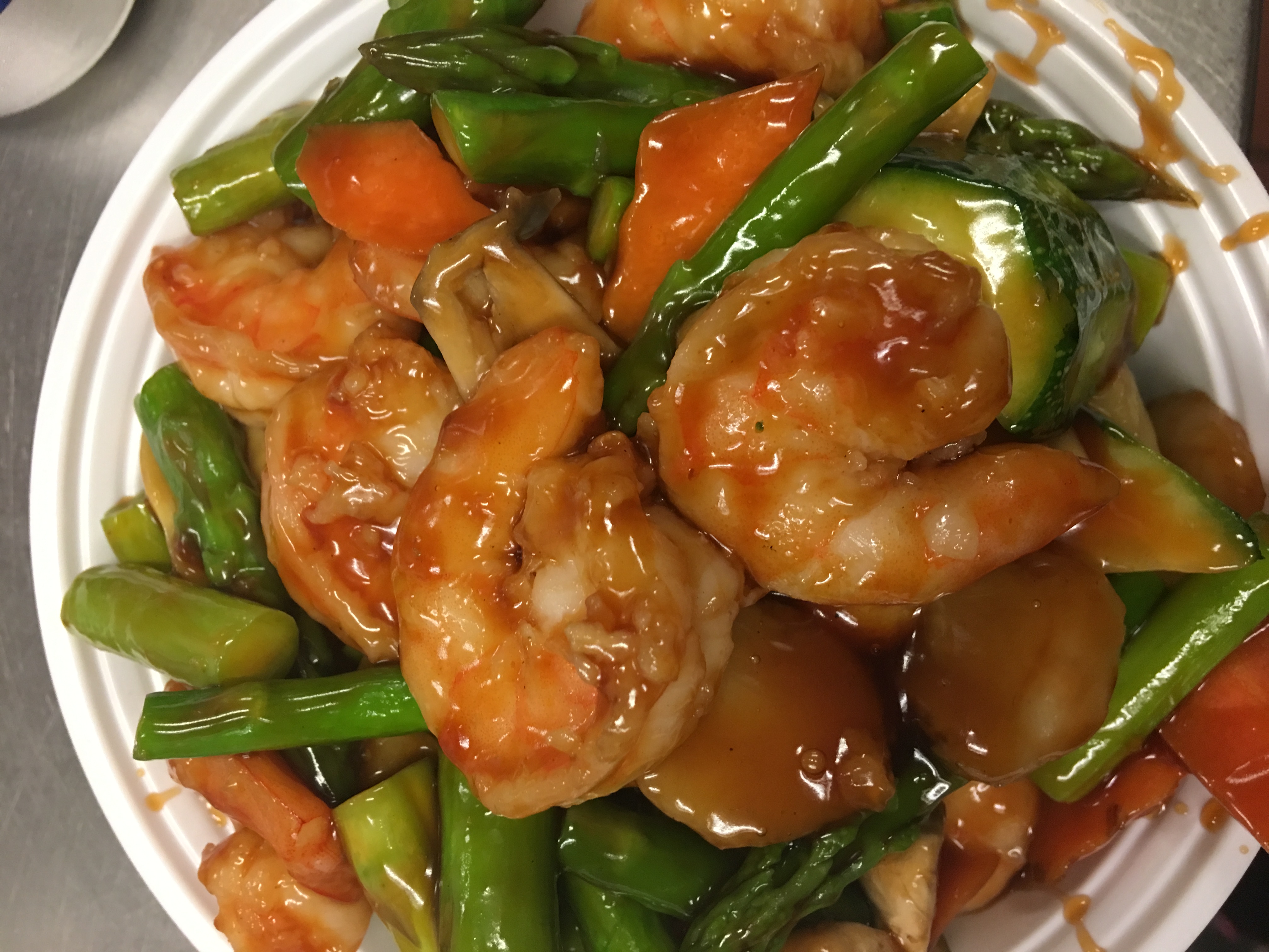 Order 95. Large Shrimp with Asparagus food online from China Cafe store, Syracuse on bringmethat.com