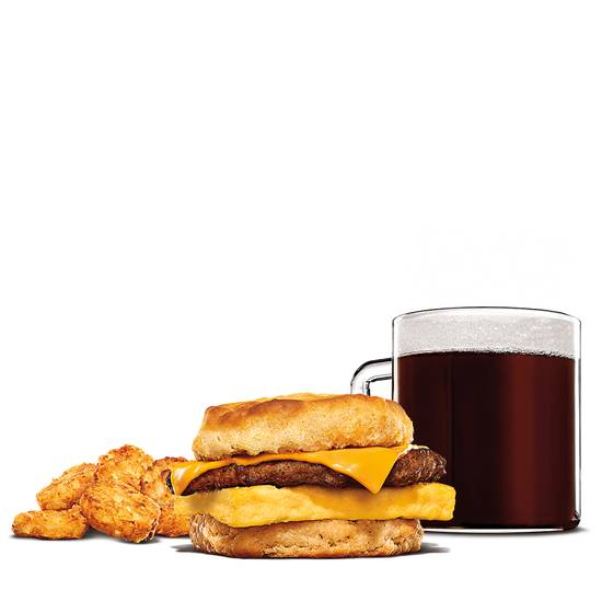 Order Sausage, Egg & Cheese Biscuit Meal food online from Burger King store, Dover on bringmethat.com