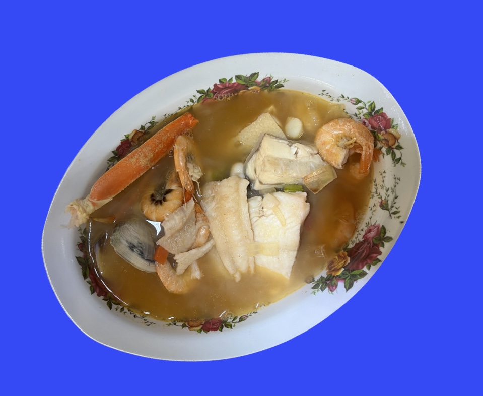 Order 7 mares( seafood soup ) food online from Sabrositas Pupusas store, North Hollywood on bringmethat.com