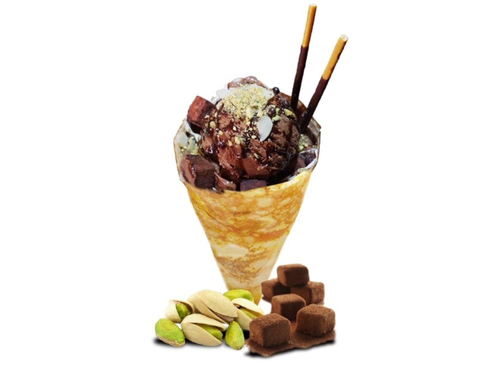 Order 10. Chocolate Nut Party food online from T-Swirl Crepe store, New York on bringmethat.com
