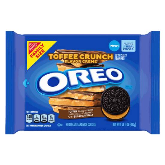 Order Oreo Family Size - Toffee Crunch food online from IV Deli Mart store, Goleta on bringmethat.com