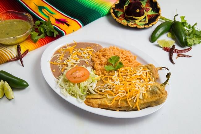 Order Chile Relleno Plate food online from Tacos N More store, Maricopa on bringmethat.com