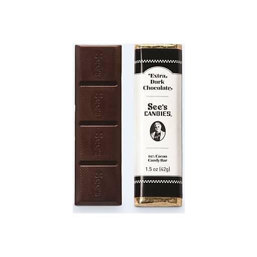 Order See's Extra Dark Chocolate Candy Bar (1.5 OZ) 126855 food online from BevMo! store, Greenbrae on bringmethat.com