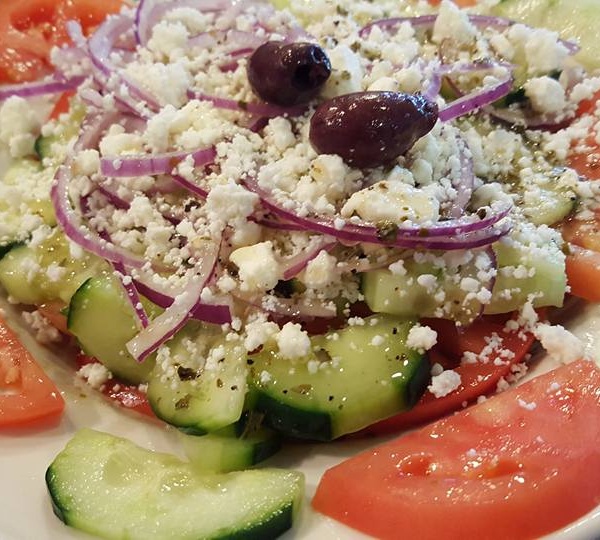 Order Greek Village Salad Horiatiki food online from Atheneos Greek Village Cafe store, Mesquite on bringmethat.com