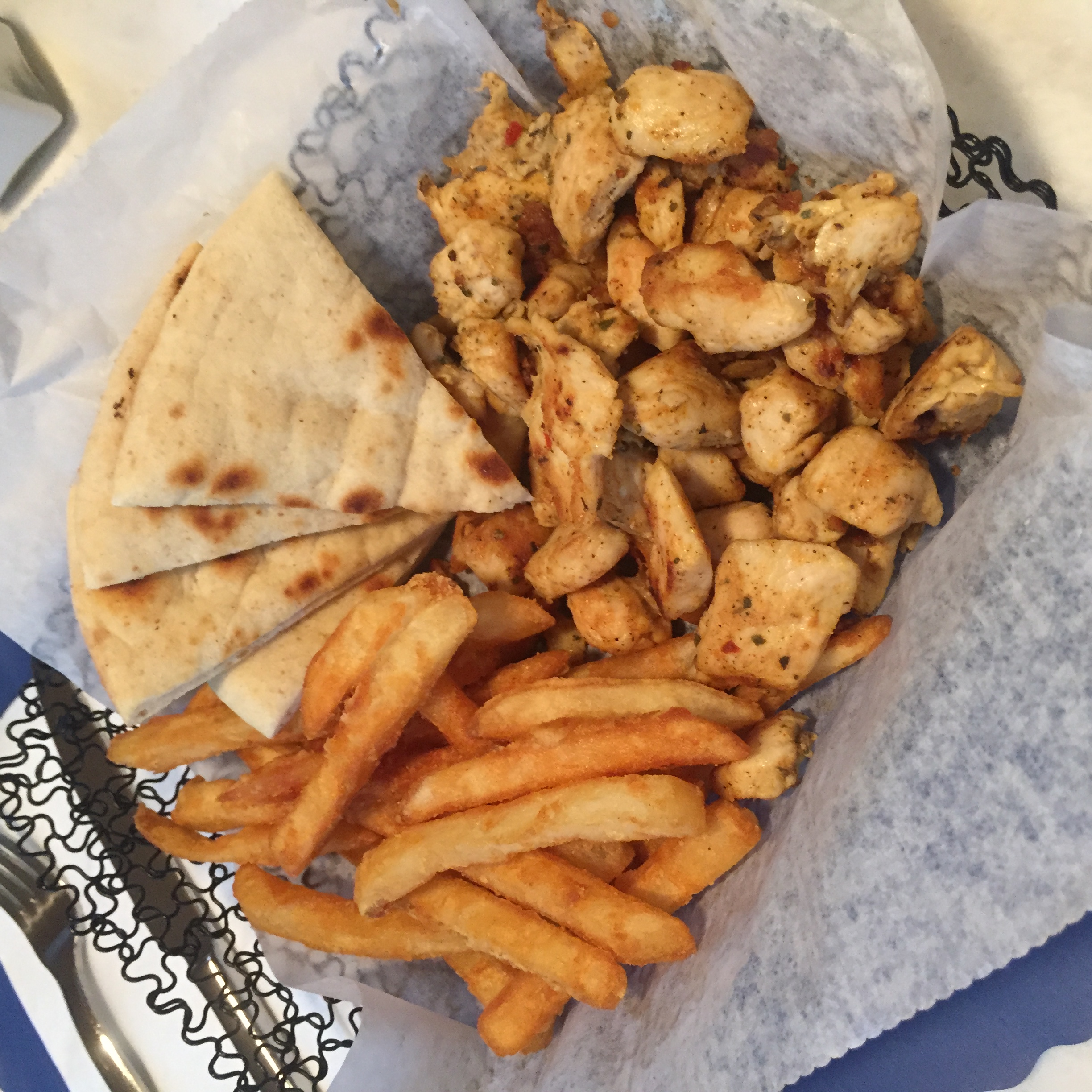 Order Kid's Grilled Chicken Basket food online from The Greek store, State College on bringmethat.com