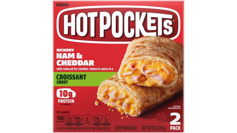 Order Hot Pockets Hickory Ham & Cheddar Croissant Crust food online from Star Variety store, Cambridge on bringmethat.com