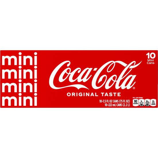 Order Coca-Cola Soda Soft Drink, 7.5 OZ Cans, 10 PK food online from Cvs store, WEST COVINA on bringmethat.com