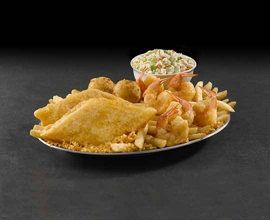 Order Fish & Shrimp Platter food online from Long John Silver store, Roosevelt Park on bringmethat.com