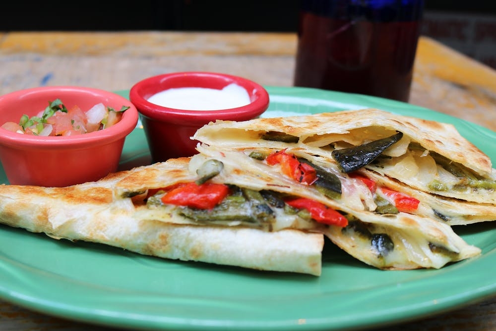 Order Quesadilla de Rajas food online from Mad Dog And Beans store, New York on bringmethat.com