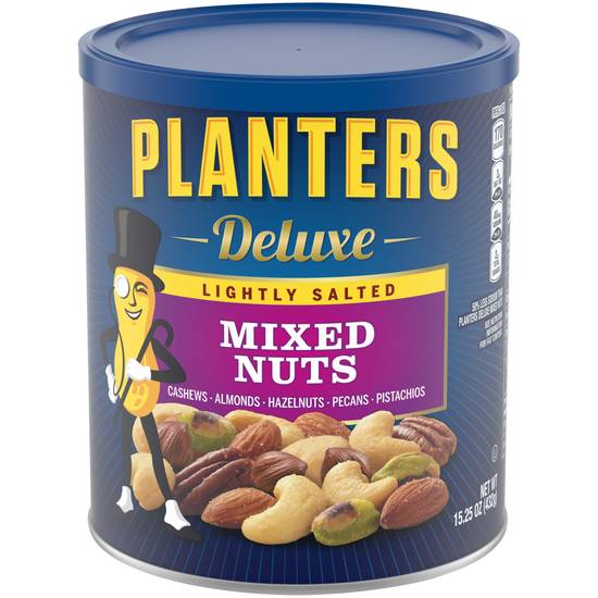 Order Planters Deluxe Lightly Salted Mixed Nuts with Cashews (15.25 oz) food online from Rite Aid store, Eugene on bringmethat.com