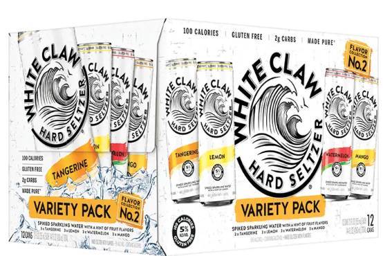 Order WHITE CLAW HARD SELTZER VARIETY #2 12PK-12OZ CANS food online from Pit Stop Liquor Mart store, El Monte on bringmethat.com