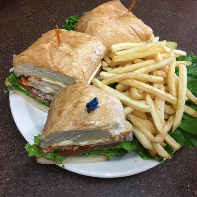 Order Chicken Caesar Sandwich food online from Newport Quik Stop Cafe store, San Diego on bringmethat.com