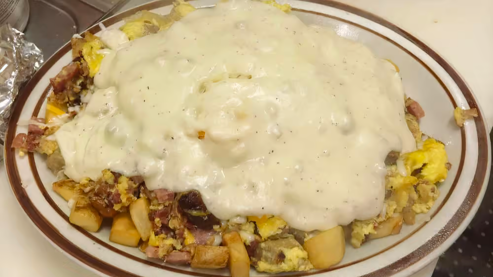 Order The Scrambler food online from Old Mill Eatery & Smokehouse store, Shasta Lake on bringmethat.com