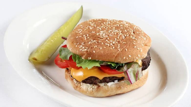 Order American Classic Cheeseburger food online from Kababbq Grille & Cafe store, San Rafael on bringmethat.com
