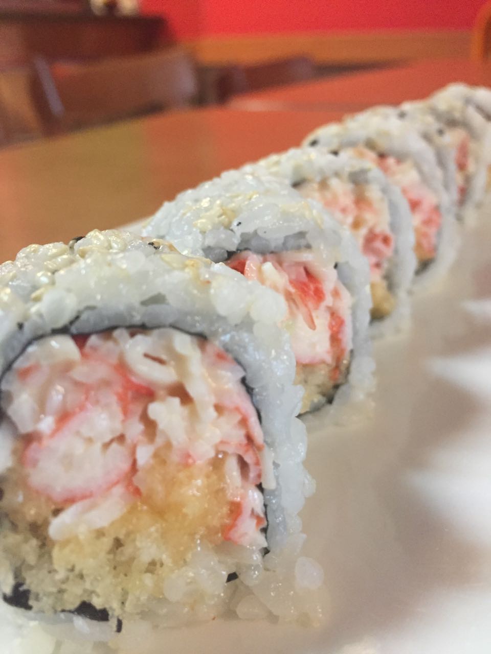 Order 13. Spicy Crab Meat Roll food online from Fuji sushi Bloomsburg store, Bloomsburg on bringmethat.com
