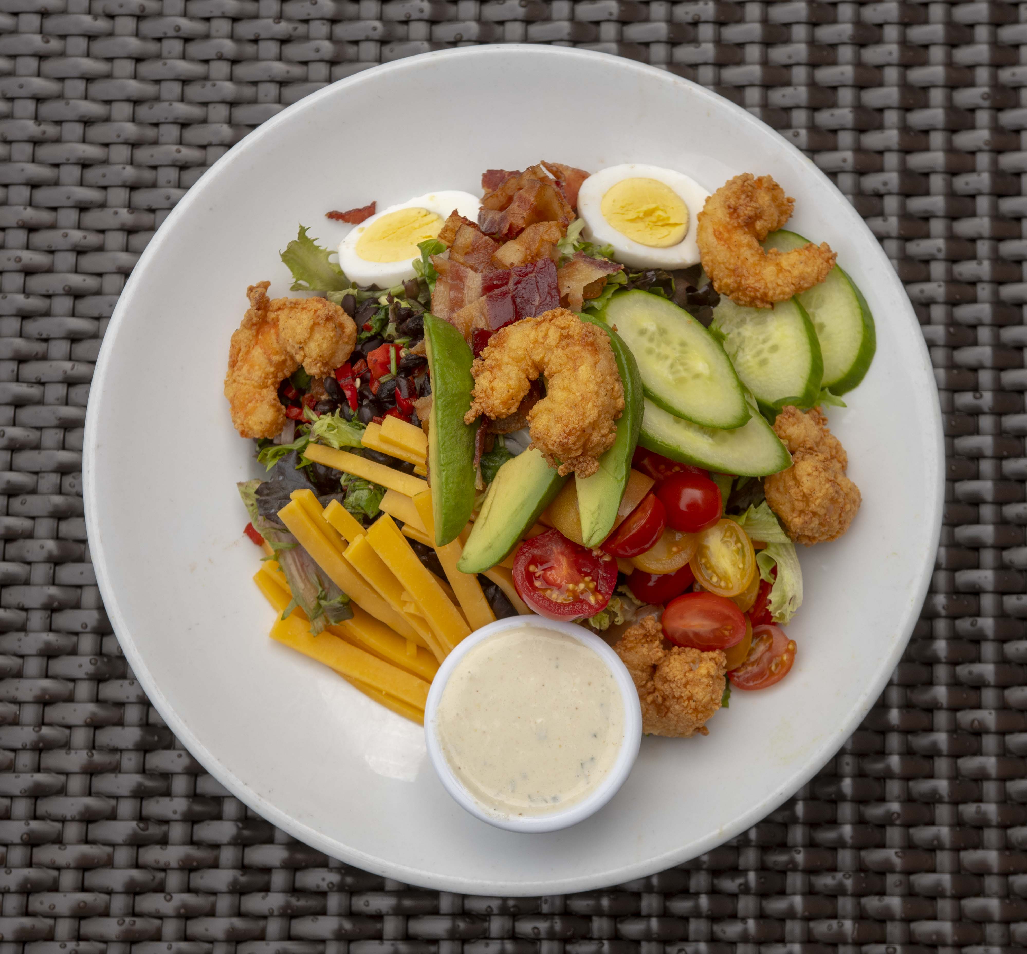 Order Po' Boy Shrimp Cobb Salad food online from Ivy City Smokehouse store, Washington on bringmethat.com