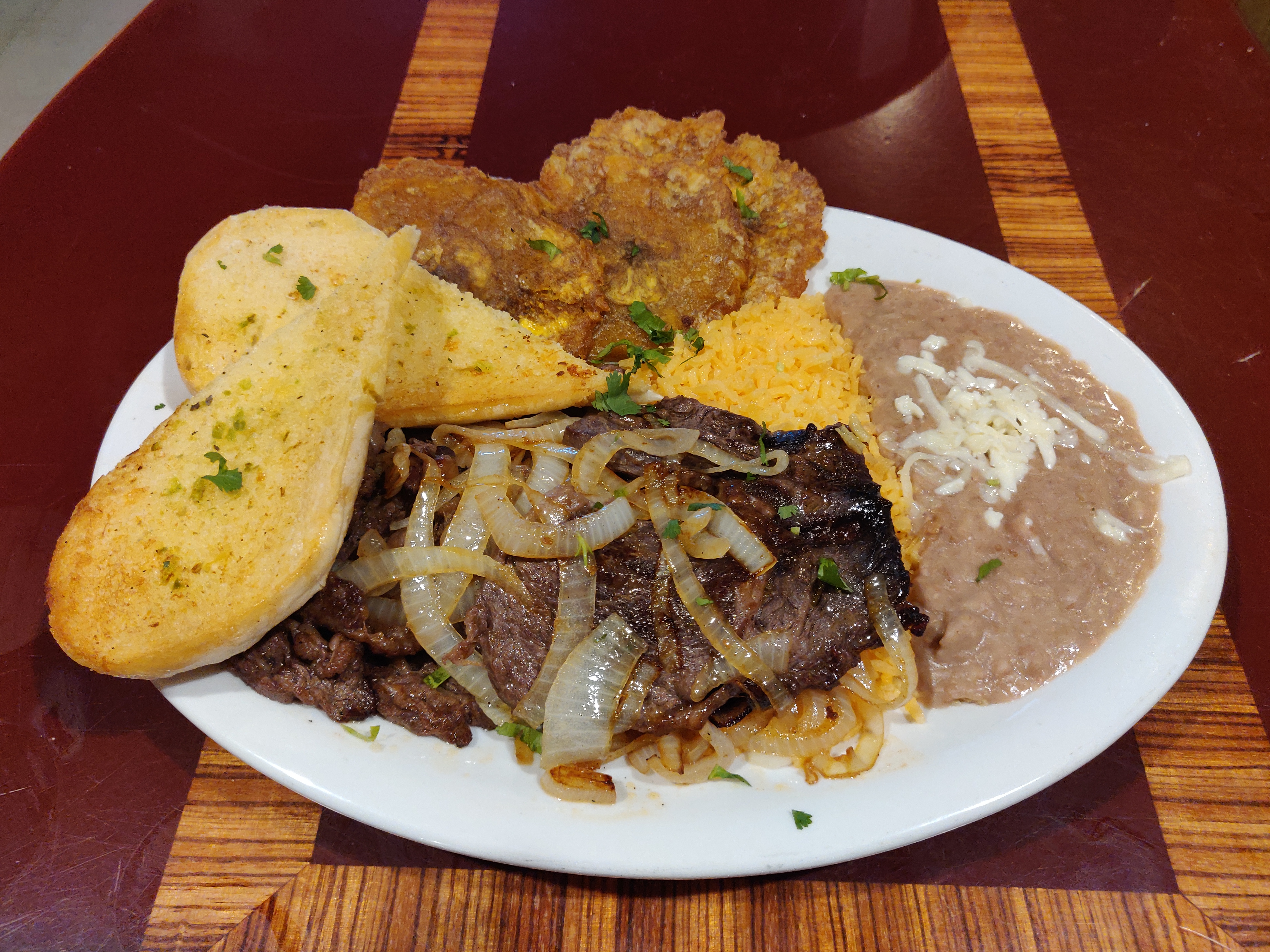 Order Skirt Steak Cubano Dinner food online from Taqueria El Ranchito store, Chicago on bringmethat.com