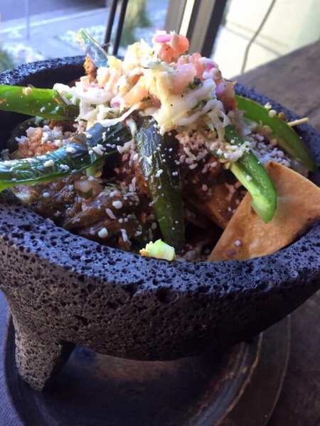 Order Molcajete Caliente de Mariscos food online from 100% De Agave Mexican Grill and Cantina store, Denver on bringmethat.com