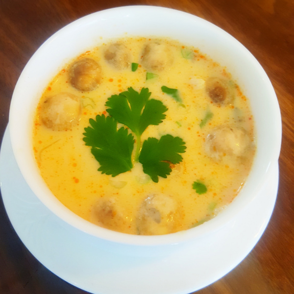 Order Coconut Chicken Soup food online from Lucky Thai store, Atlanta on bringmethat.com