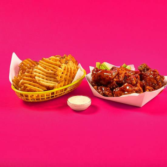 Order 10 pc. Wing Combo food online from Rebel Wings store, Chicago on bringmethat.com