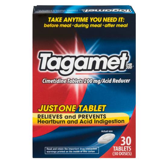 Order Tagamet Cimetidine Tablets (30 ct) food online from Rite Aid store, Greenville on bringmethat.com