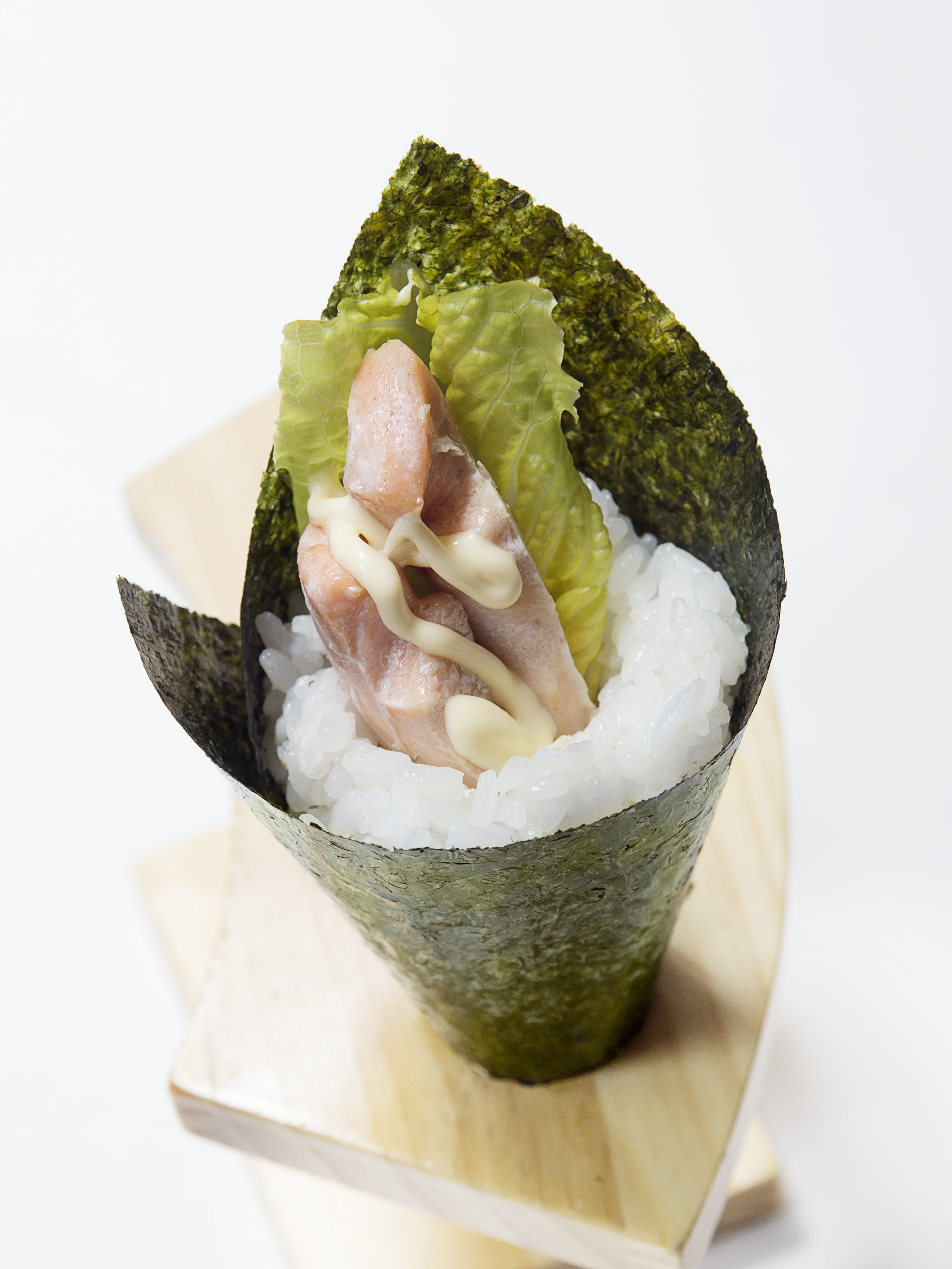 Order Grilled Salmon Toro Handroll food online from Aki Sushi store, New York on bringmethat.com