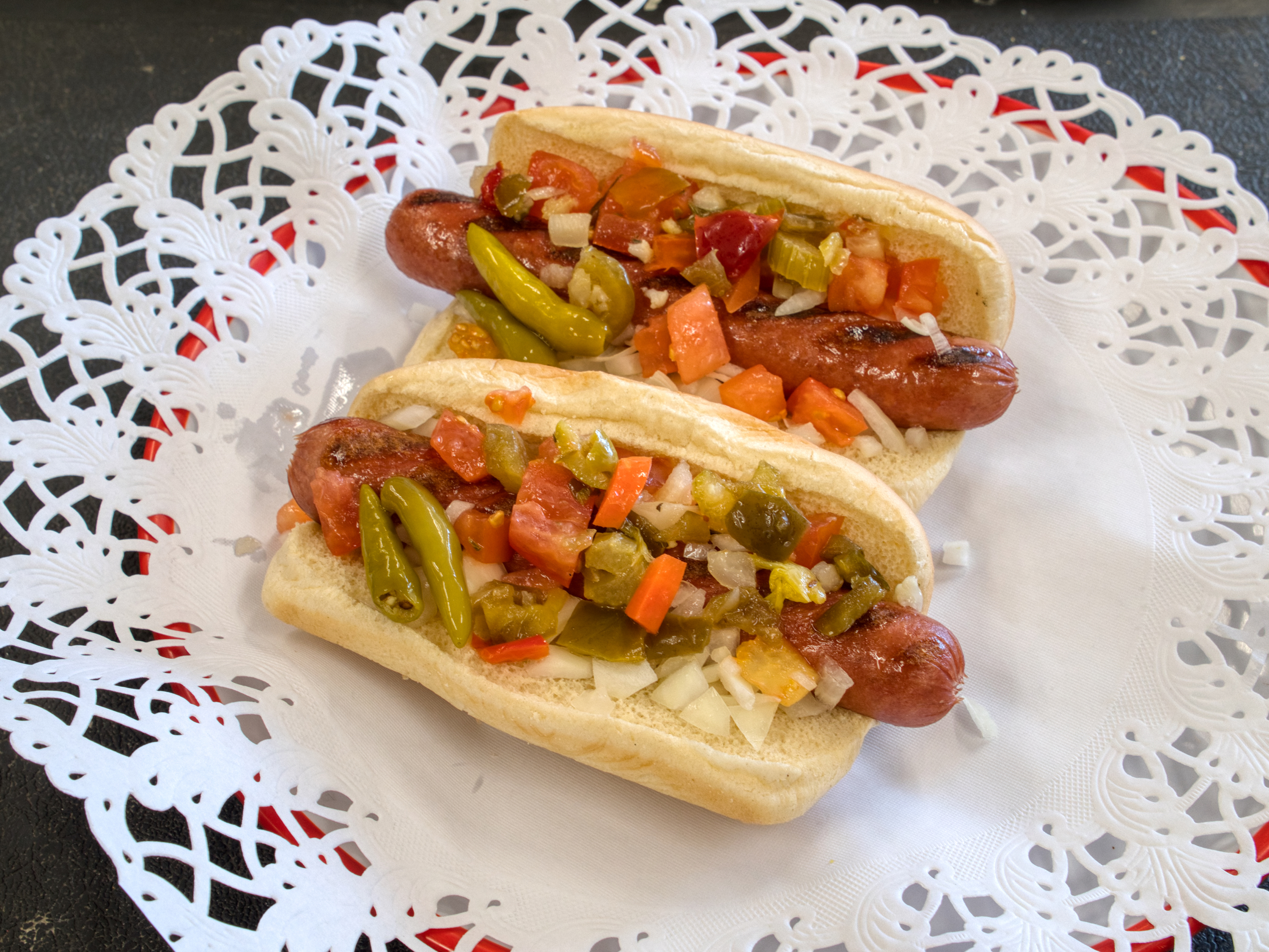 Order Chicago Style Hot Dog food online from Nicko Cafe & Deli store, Oakbrook Terrace on bringmethat.com