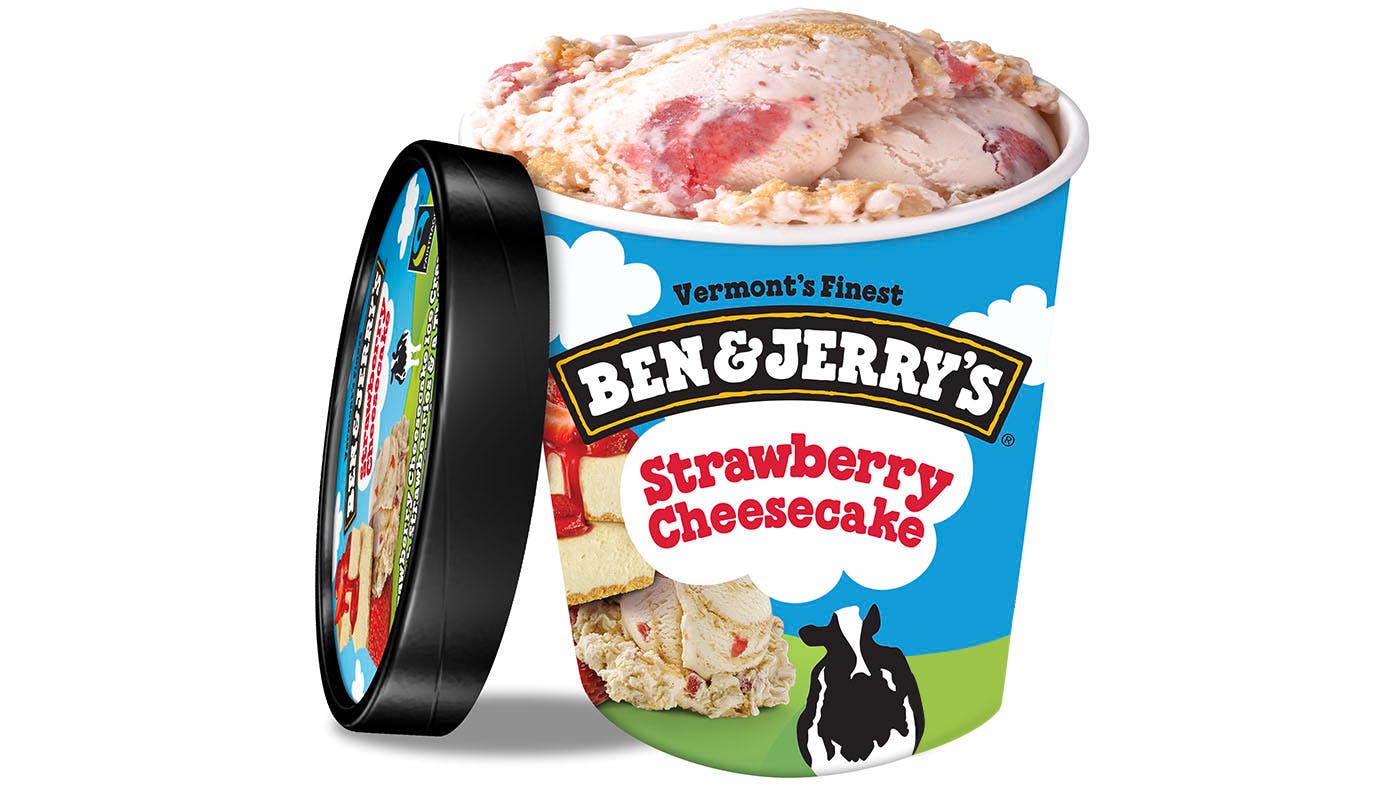 Order Ben & Jerry's Strawberry Cheesecake Ice Cream Pint - Ben & Jerry's Strawberry Cheesecake Ice Cream Pint food online from Papa Gino's store, North Adams on bringmethat.com