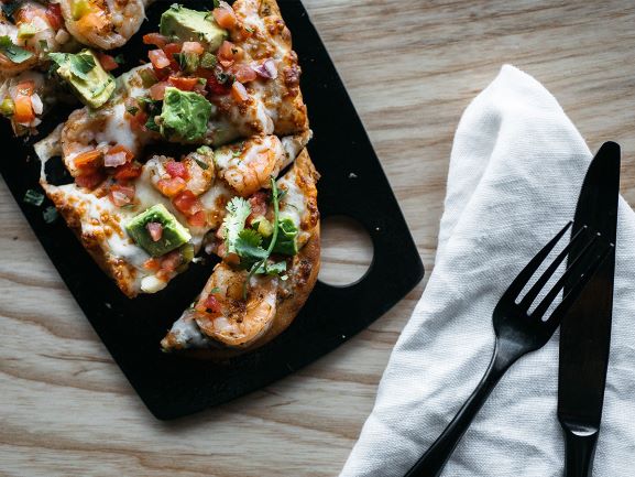 Order South Rim Shrimp Flatbread food online from Sedona Taphouse store, Colonial Heights on bringmethat.com