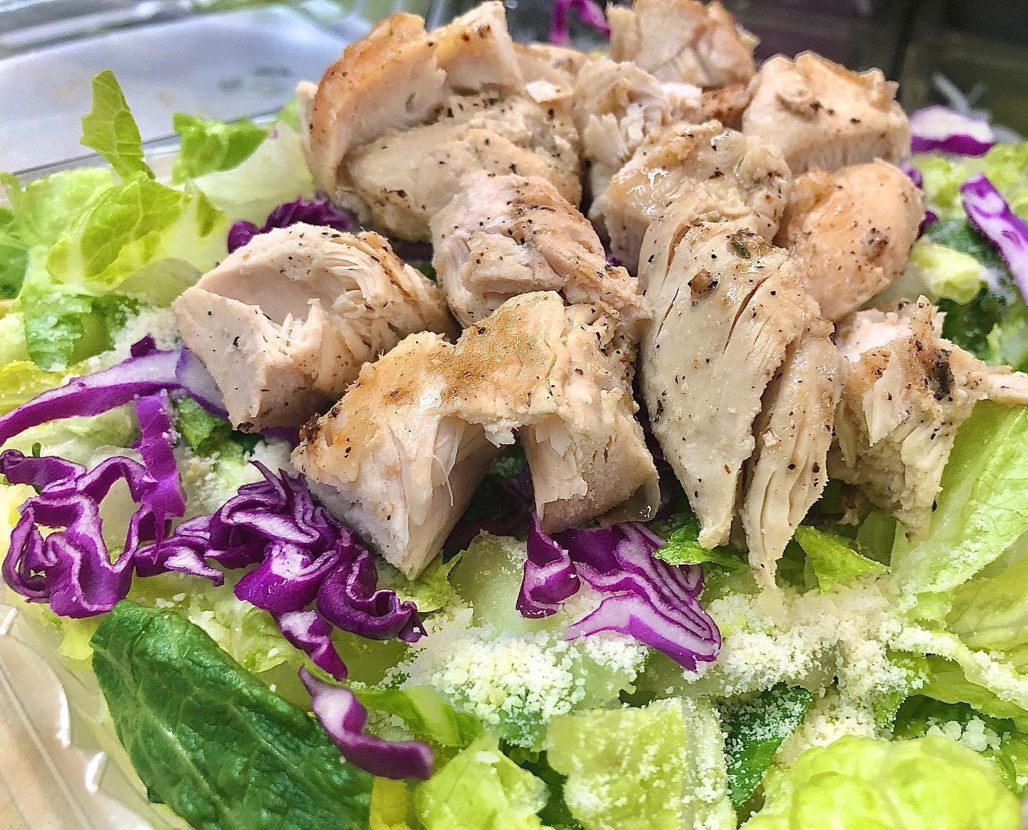 Order Grilled Chicken Salad - Salad food online from Kelley Square Pizza store, Worcester on bringmethat.com