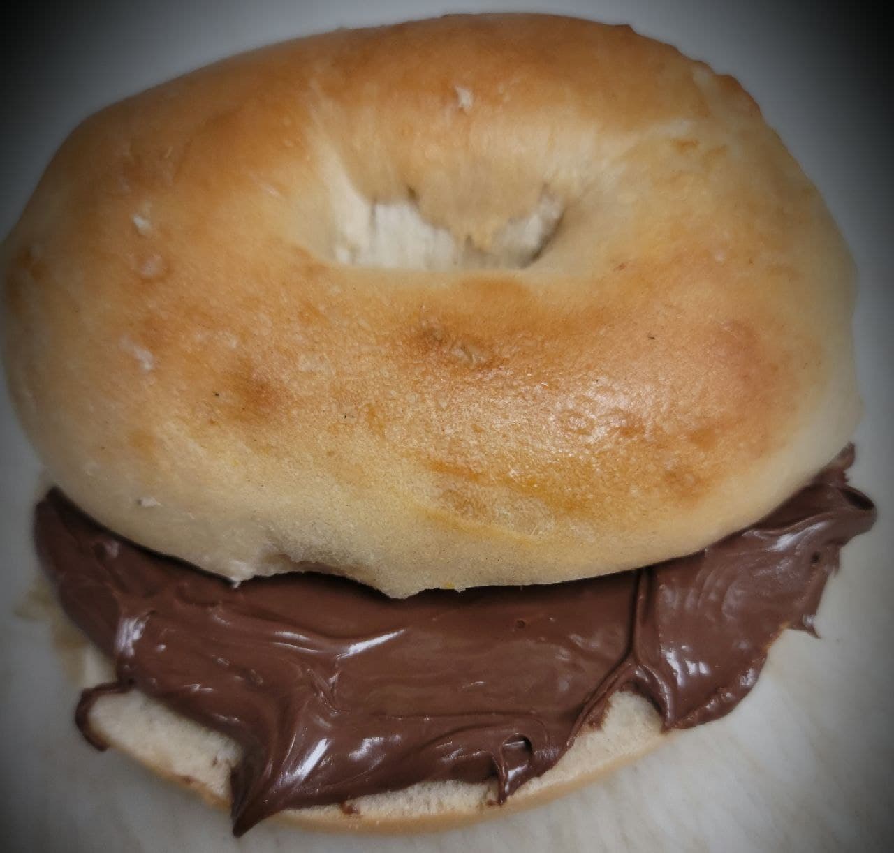 Order Bagel with NUTELLA Chocolate food online from BAGELS N CREAM store, Robbinsville Township on bringmethat.com