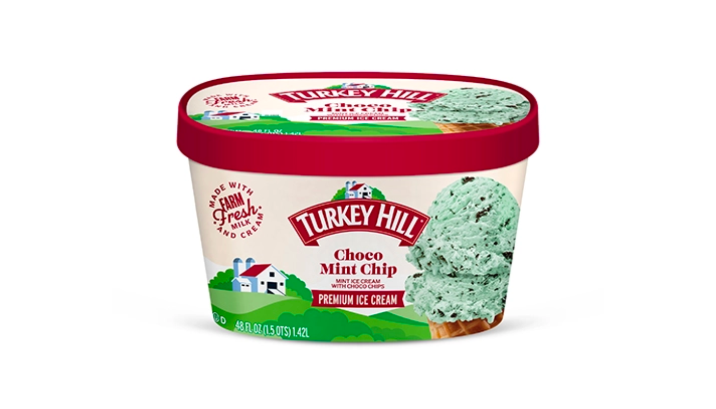 Order Turkey Hill Chocolate Mint Chip 48oz food online from QuickChek store, Whippany on bringmethat.com