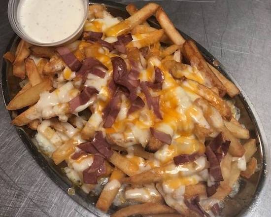 Order Pizza Fries with Cheese & Bacon food online from I Love NY Pizza store, Wilson on bringmethat.com