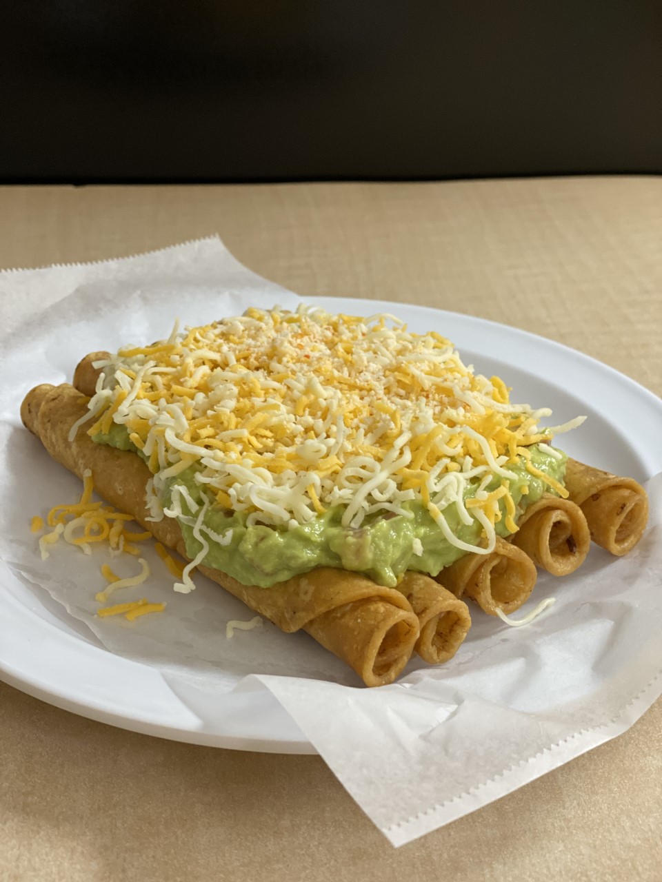 Order 45. 5 Rolled Tacos food online from Sorianas Mexican Food store, Santee on bringmethat.com