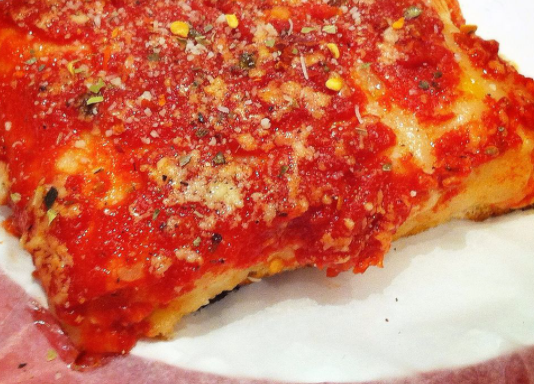 Order Sicilian Pizza Slice food online from 99 Cent Village Pizza store, New York on bringmethat.com