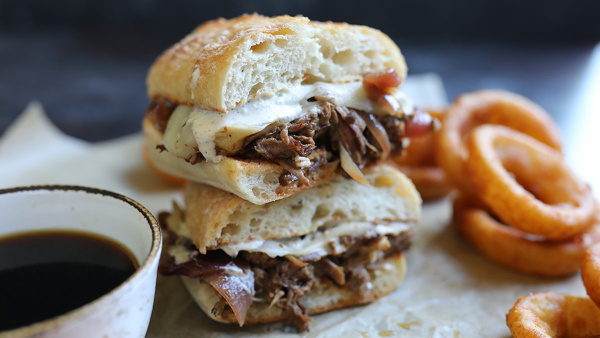 Order Pot Roast Beef Dip food online from Lazy Dog Restaurant & Bar store, Euless on bringmethat.com