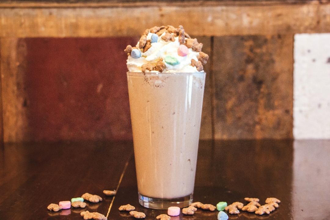 Order SHAKE | Rudolph Hot Chocolate Eggnog Shake food online from Burger Bar Chicago store, Chicago on bringmethat.com