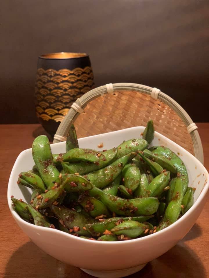 Order Spicy Edamame food online from D M Sushi store, Easton on bringmethat.com