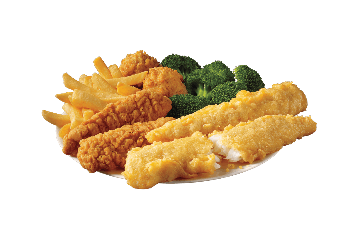 Order 2 Piece Fish & 2 Piece Chicken Meal food online from Captain D's store, Nashville on bringmethat.com