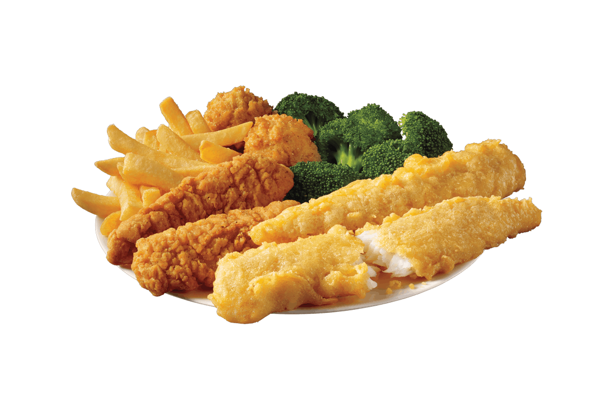 Order 2 Piece Fish & 2 Piece Chicken Meal food online from Captain D's Seafood store, Princeton on bringmethat.com