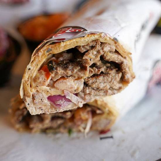 Order Beef Kofta Kabob Wrap food online from Abu Omar Halal store, Houston on bringmethat.com