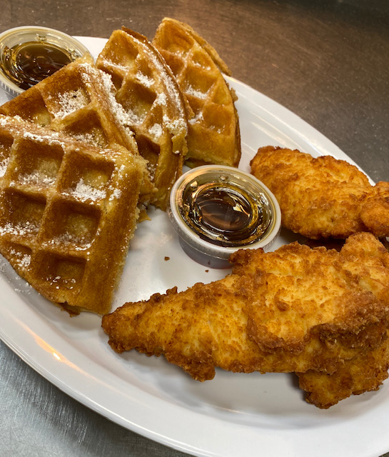 Order Southern Chicken and Waffles Breakfast food online from Southern Fusion Dining store, Locust Grove on bringmethat.com