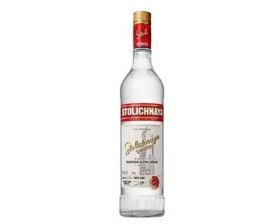 Order Stolichnaya, 750mL vodka (40.0% ABV) food online from Bushwick store, Brooklyn on bringmethat.com