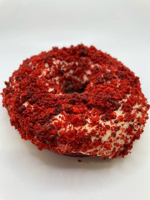 Order Red Velvet Cake Donut food online from Union Square Donuts store, Brookline on bringmethat.com