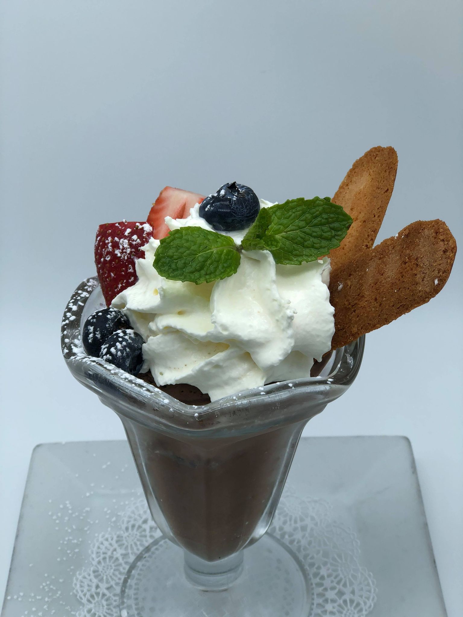 Order Mousse au Chocolate Maison food online from Petit Robert Bistro store, Boston on bringmethat.com