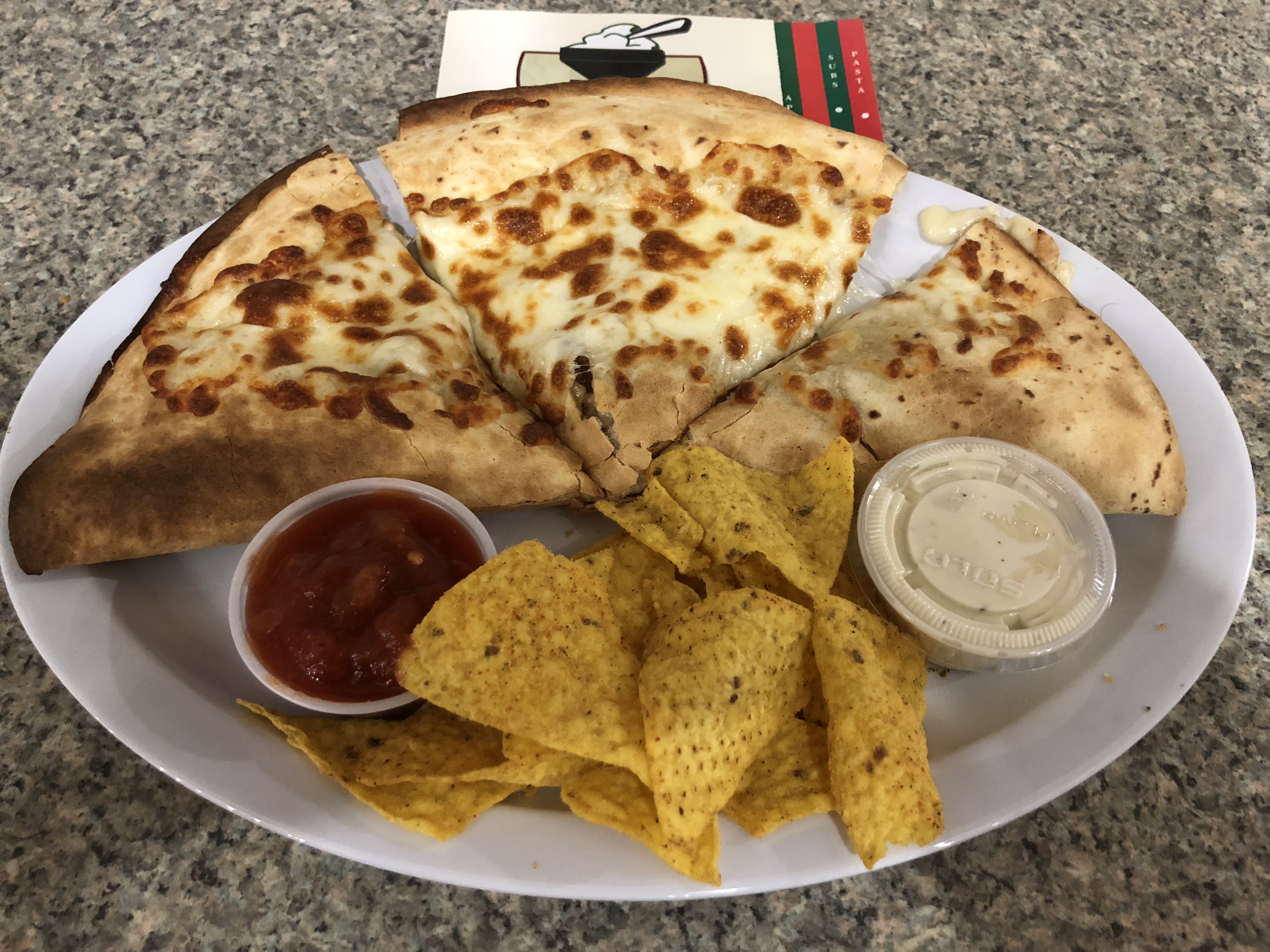Order Buffalo Chicken Quesadilla food online from Andalus Pizza & Cafe store, Brighton on bringmethat.com