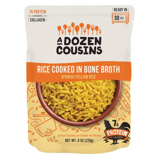 Order A Dozen Cousins Ready-to-Eat Spanish Yellow Rice 8oz food online from Everyday Needs by Gopuff store, San Leandro on bringmethat.com